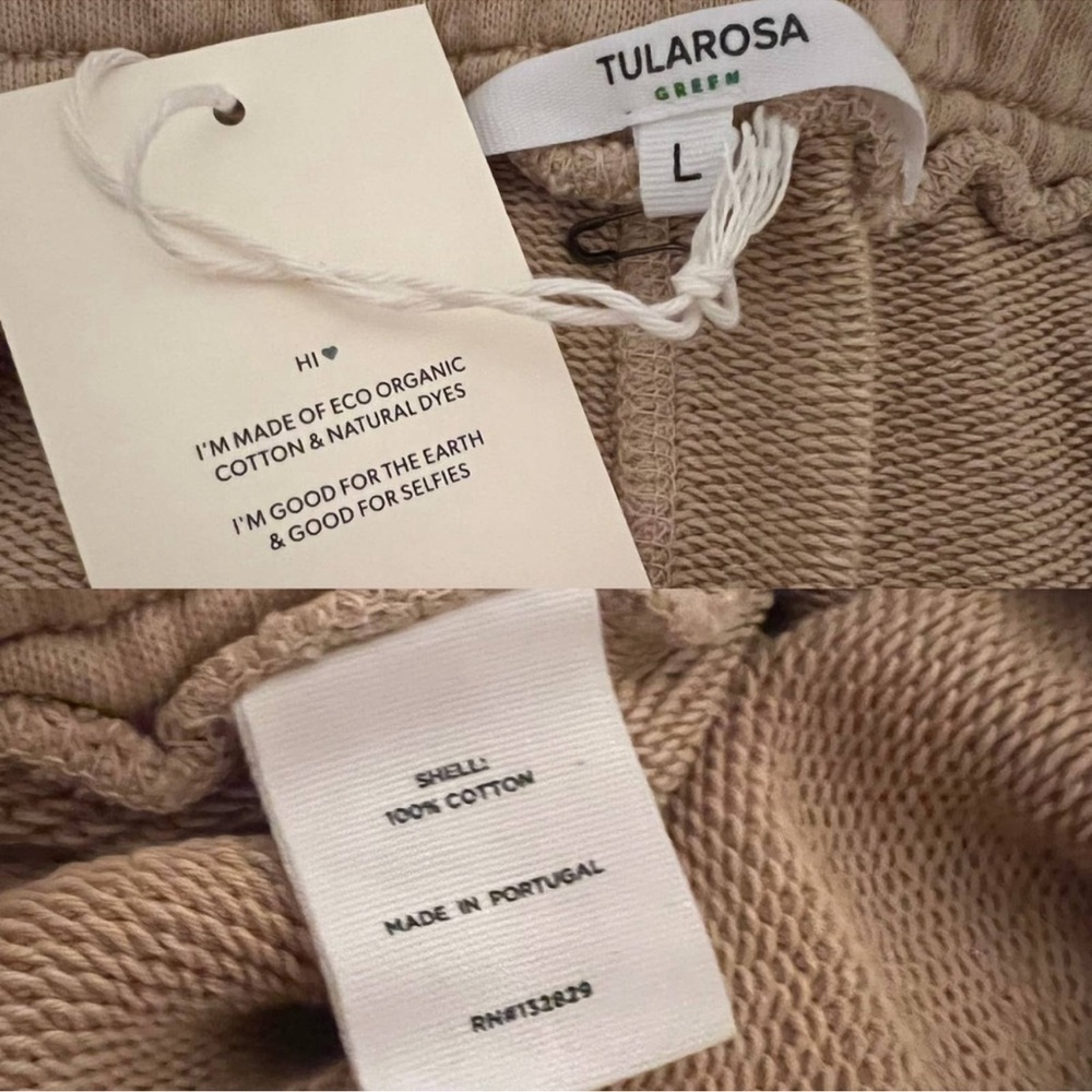 Revolve Tularosa The Benny Jogger Cream Organic Cotton Sweatpants Large & XL - Picture 5 of 5
